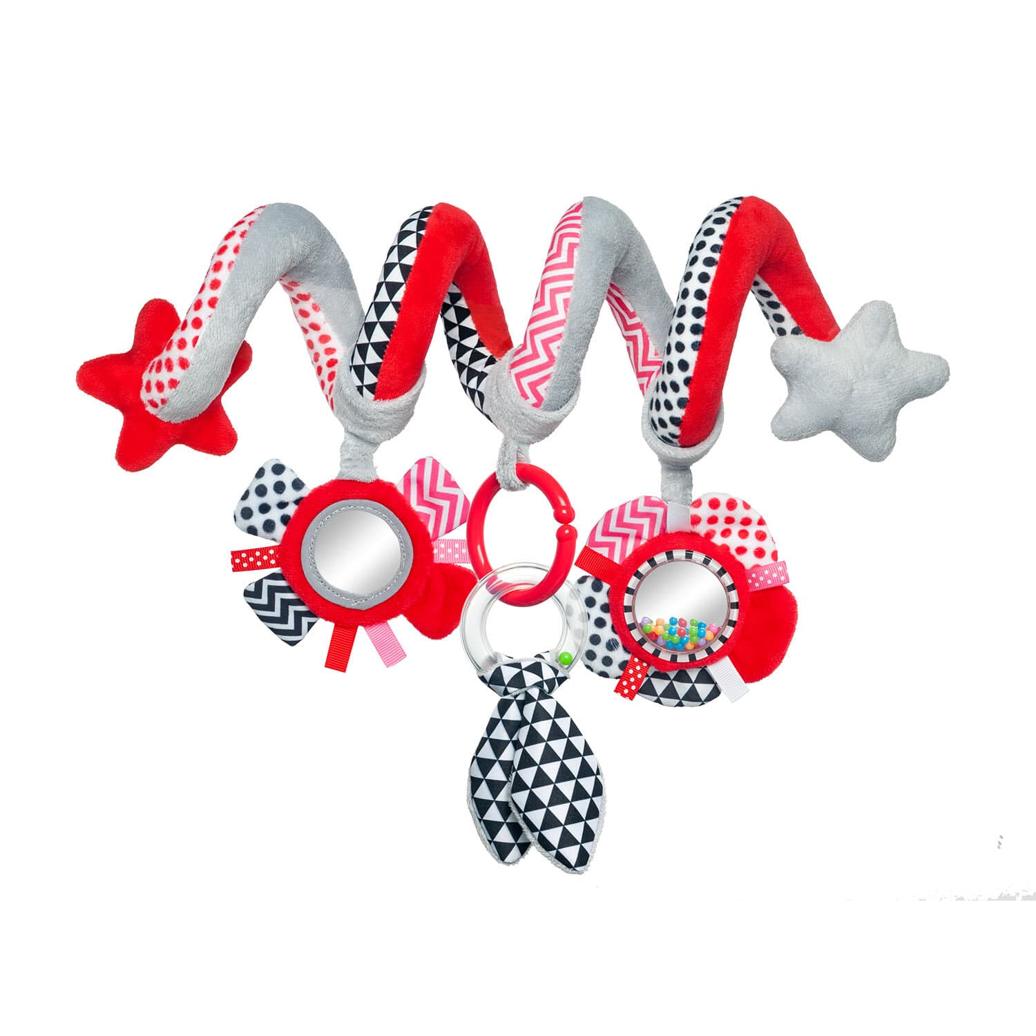 68/063_red Canpol babies Interactive Crib/Pram Toy ZigZag
