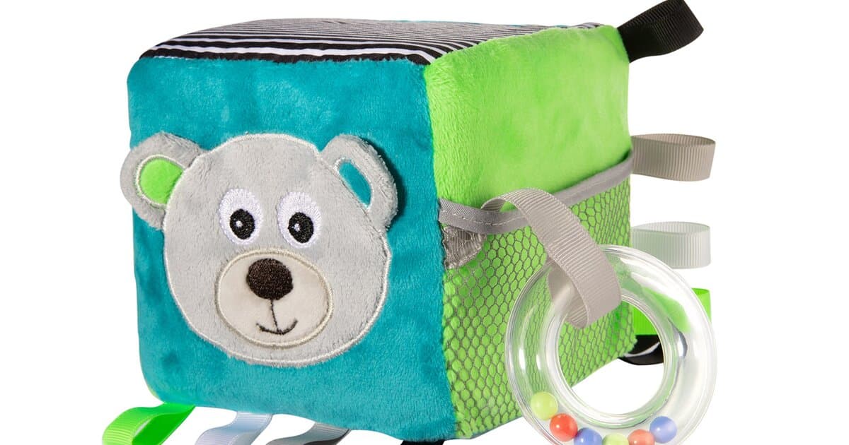 68/073_grey Canpol babies Plush Sensory Cube 12x12x12 BEARS