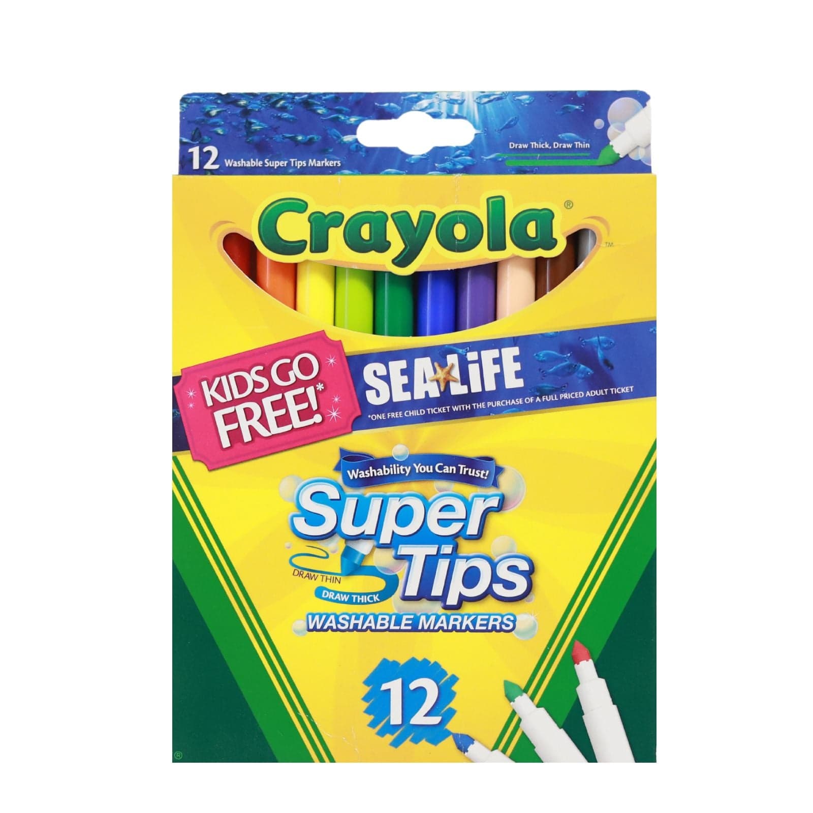 7509 12 SUPERTIPS WASHABLE MARKERS