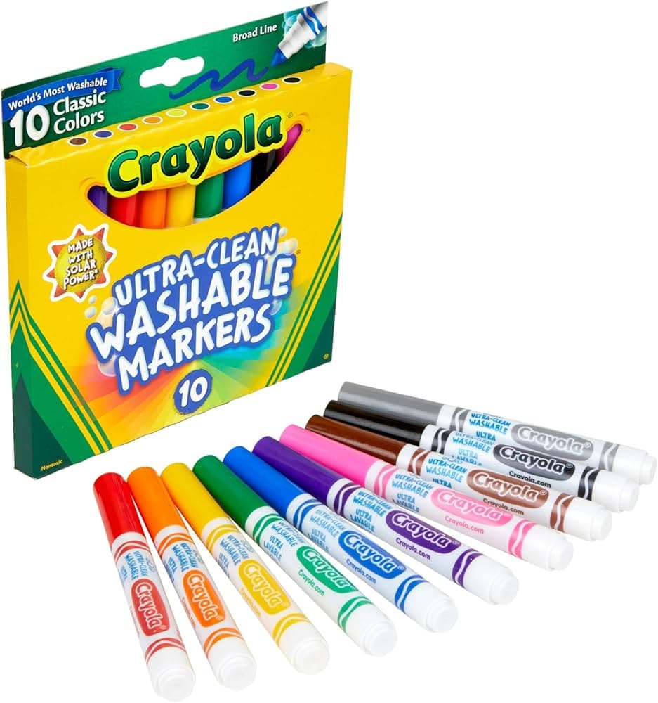 58-8340 12 WASHABLE MARKERS BROADLINE