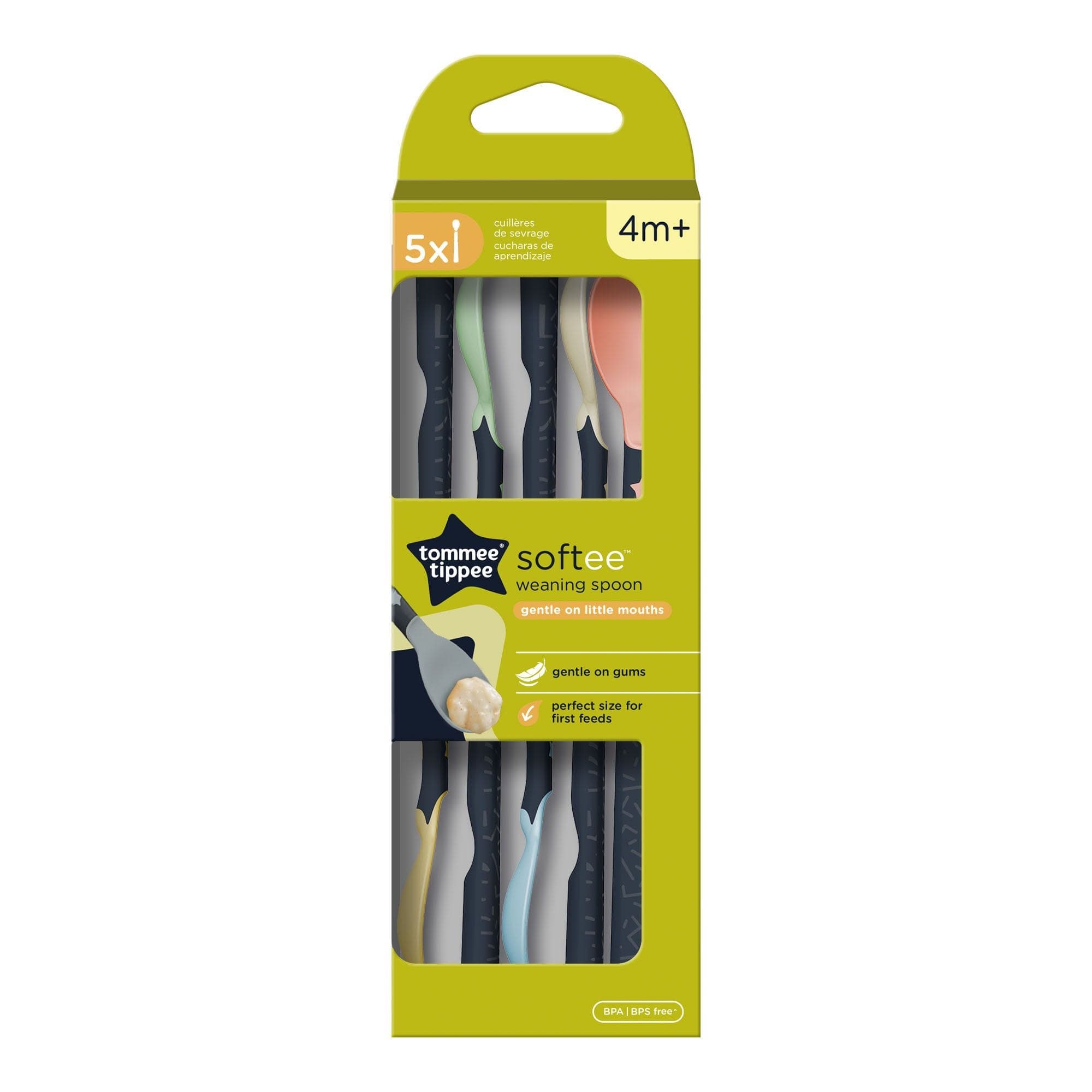 TT 5X SOFTEE WEANING SPOON AL/IL (Luge plastike te buta per bebe)