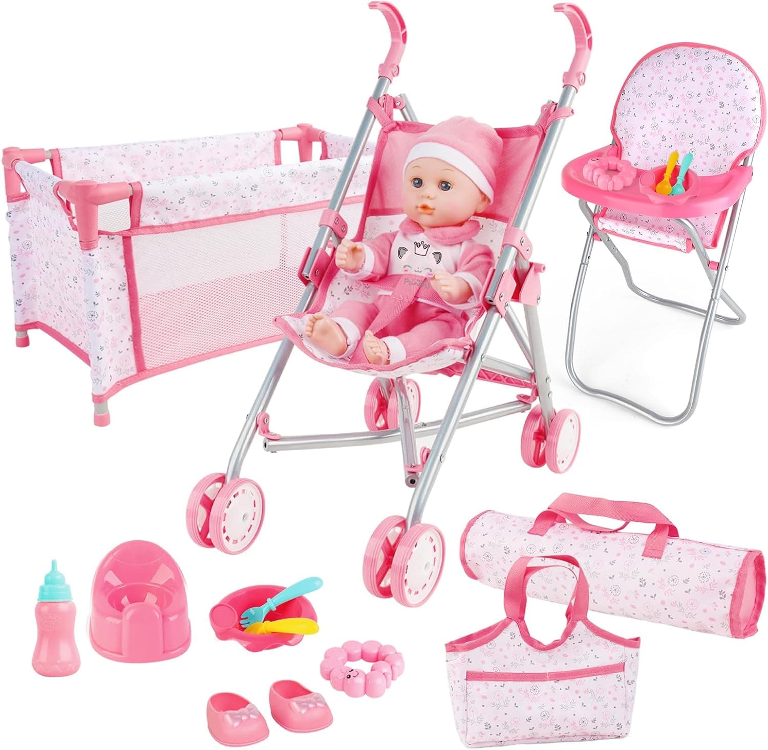 25709 PLAY SET FOR GIRLS WITH STROLLER D24