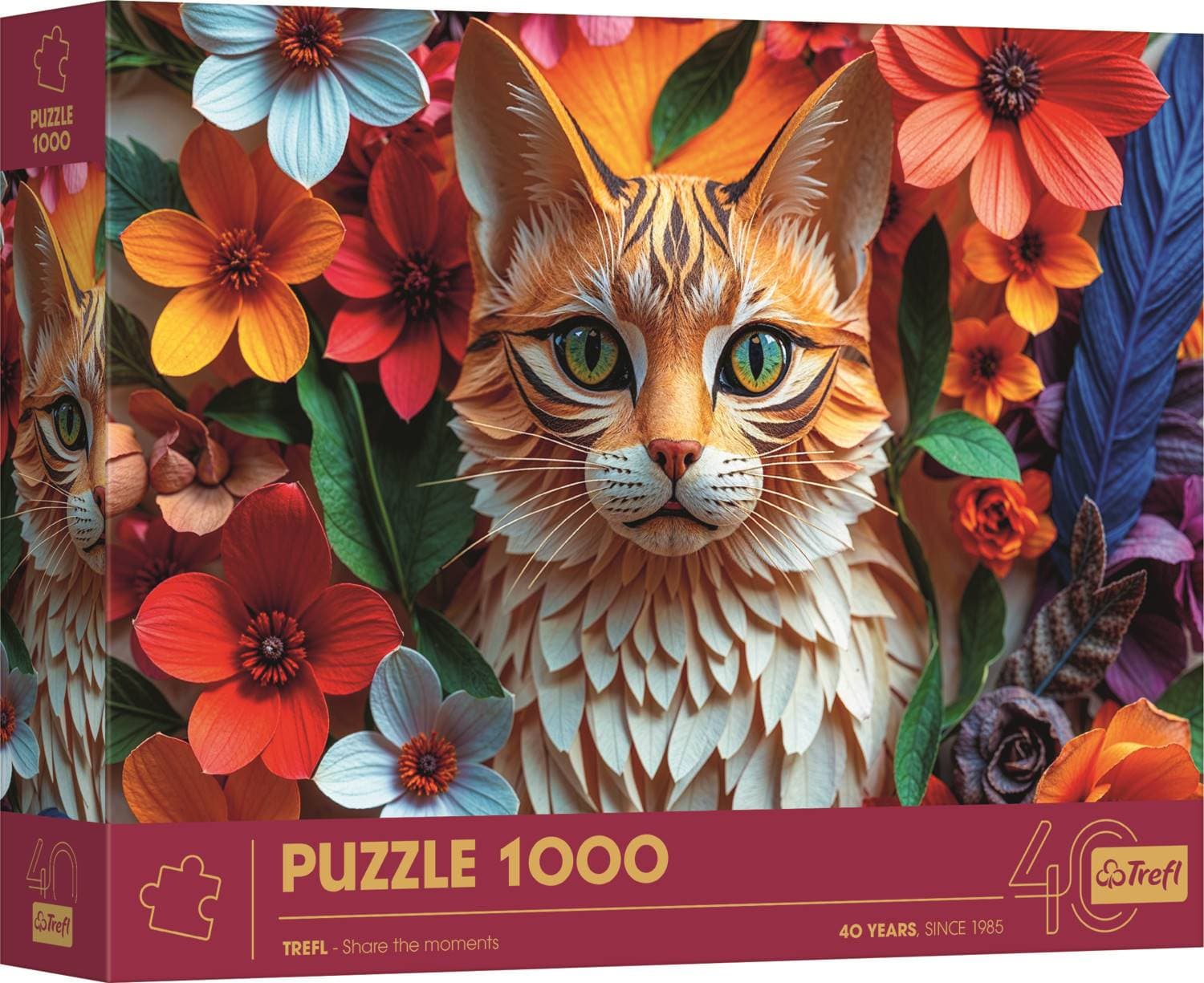 20148 Puzzles - "1000 Wooden Puzzles" - Colorful Cat A11
