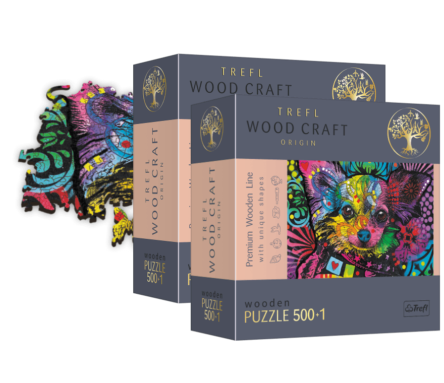 20160 Puzzles - "500+1 Wooden Puzzles" - Colorful Puppy A11