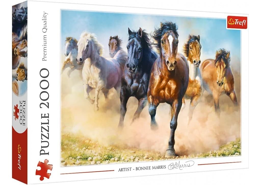27098 Puzzles - "2000" - Galloping herd of horses B18