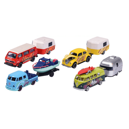 55007 MAJORETTE VW PREMIUM VEHICLE WITH TRAILER ASST H6