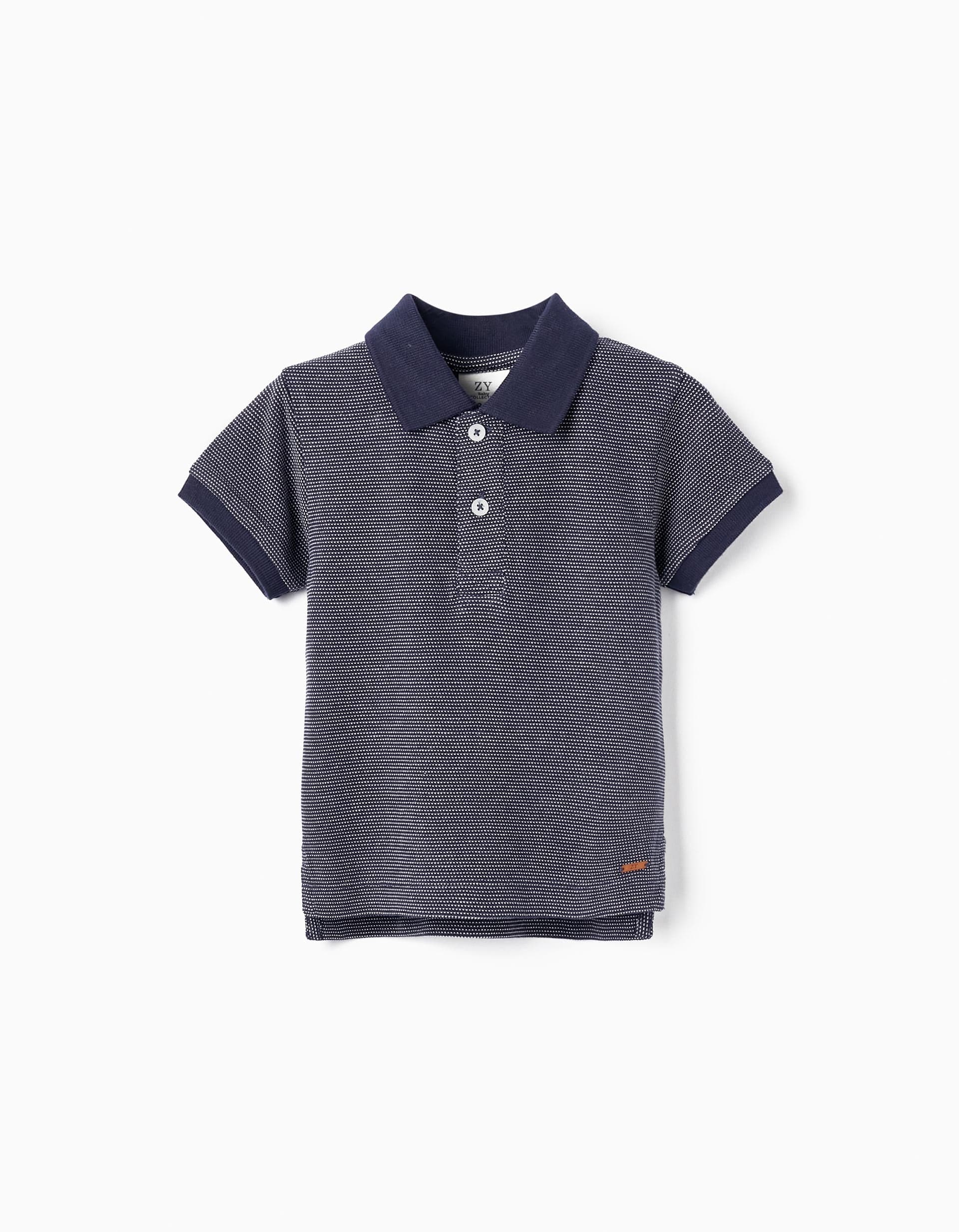 31060024003008 SHIRT SS PIQUE BLUE 9/12M