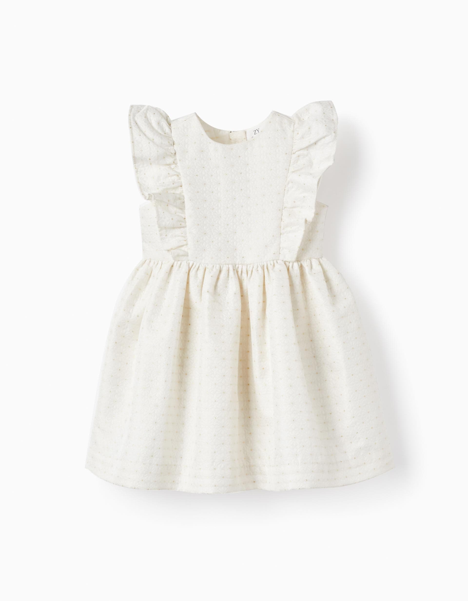 31059914041011 DRESS JACQUARD WHITE 18/24M