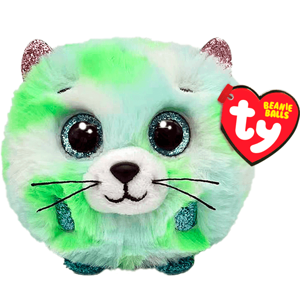 TY 42537 Ty Beanie Balls EVIE, 8.5 cm - green cat (6)