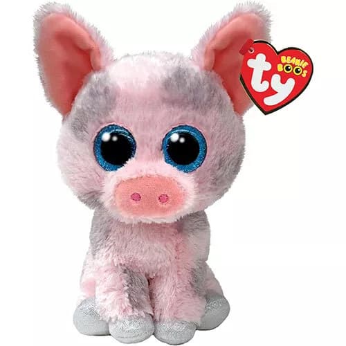 TY 37318 BOOS HAMBONE, 15 cm - pink pig (3)