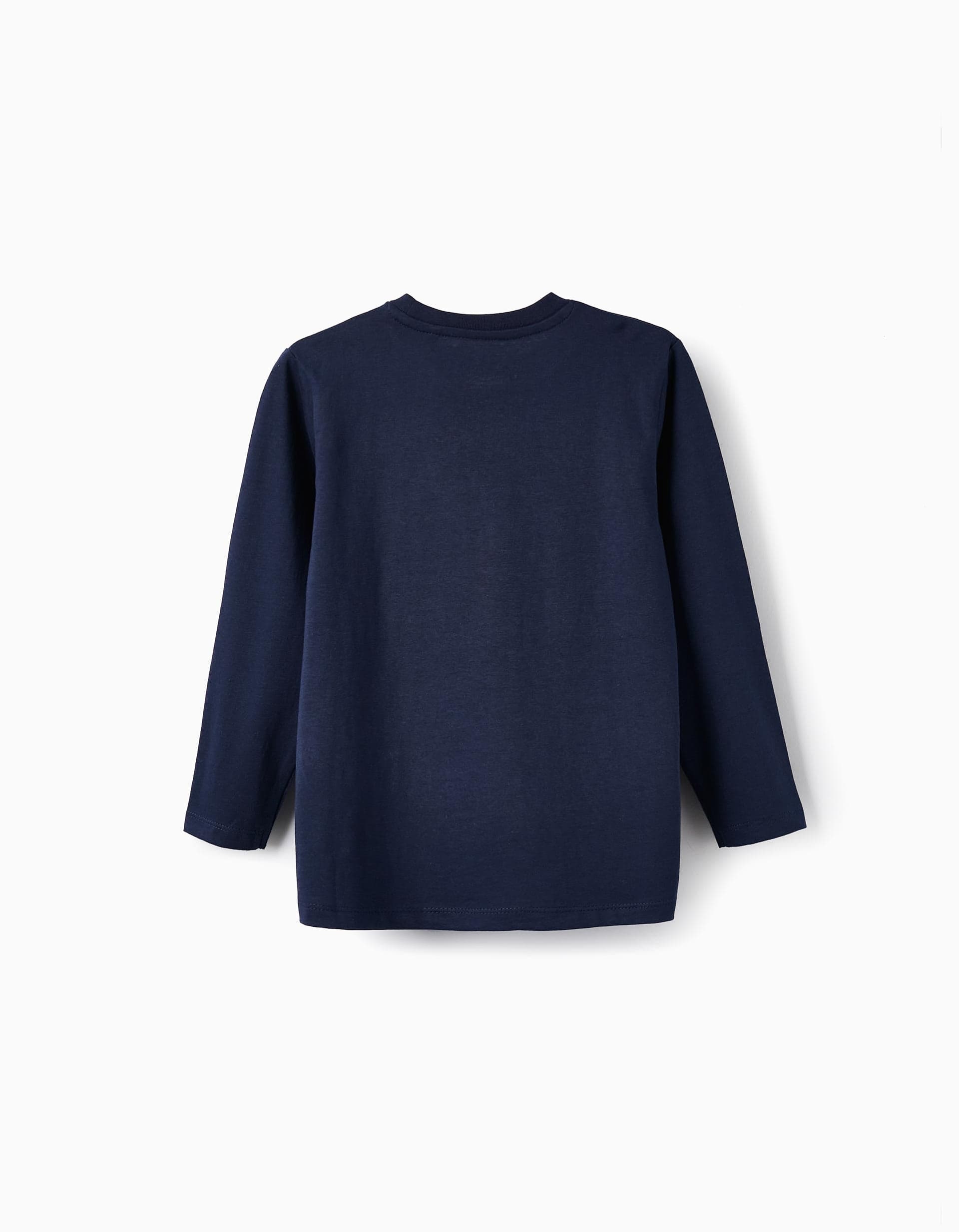 31066880006023 LS SHIRT HERRINGBONE, DARK BLUE, 5/6
