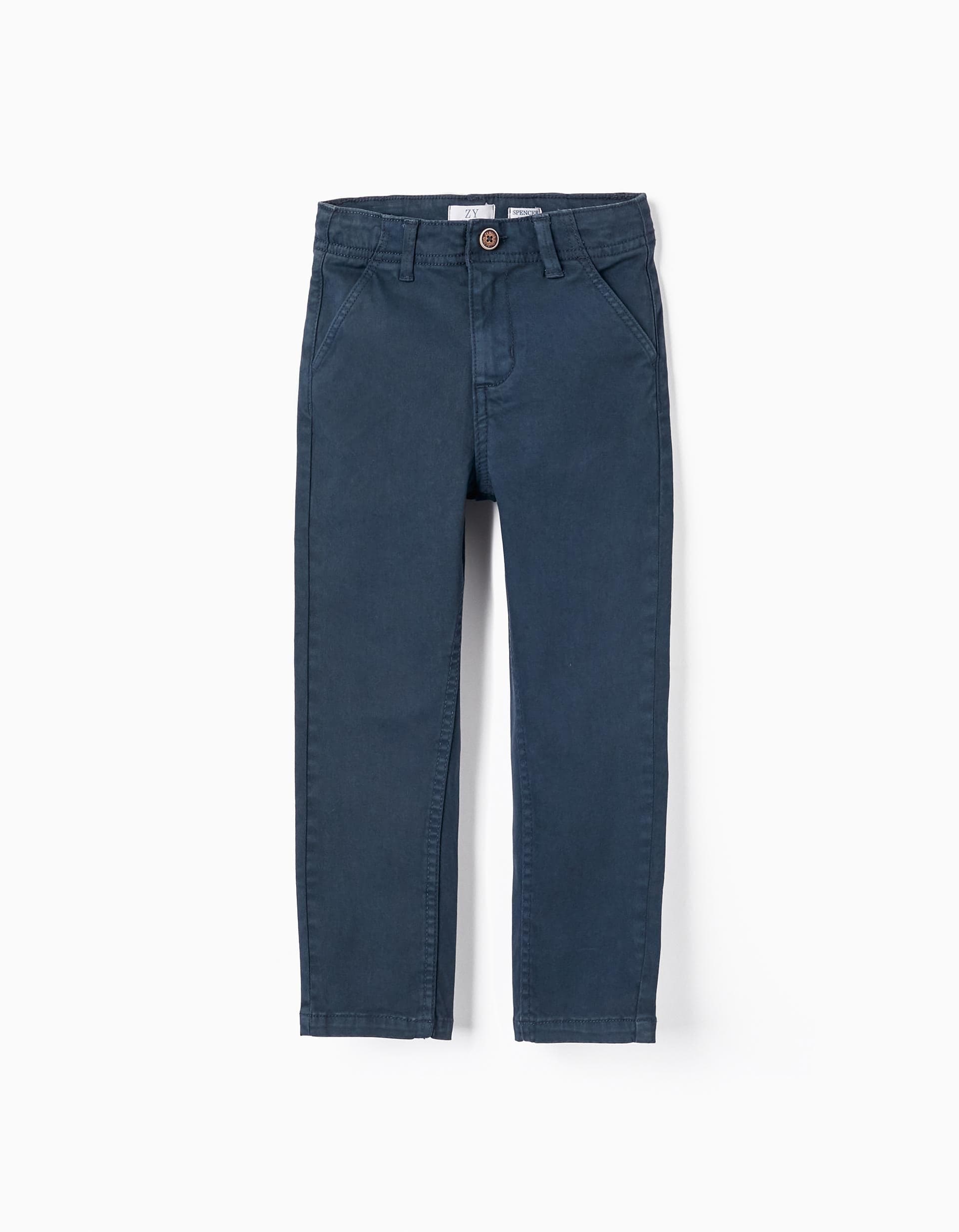 31060933006040 CHINO PANTS TWILL, DARK BLUE, 13/14 KID BOY
