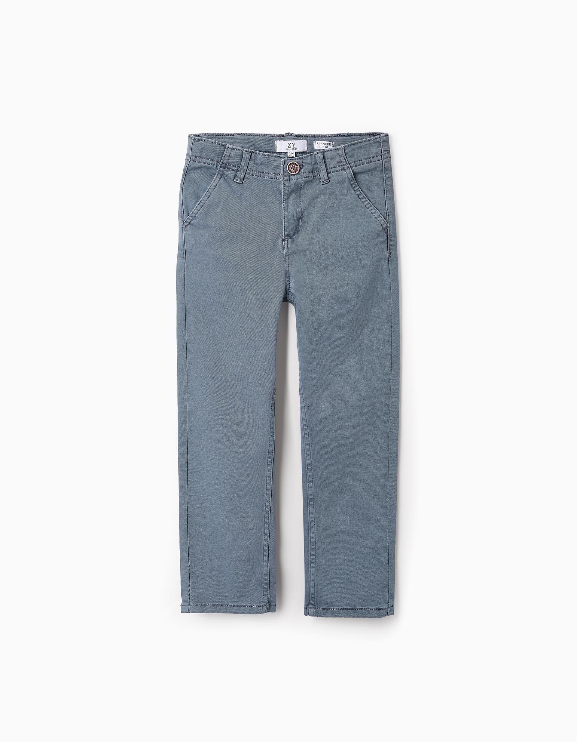 31065728003040 CHINO PANTS TWILL, BLUE, 13/14 KID BOY
