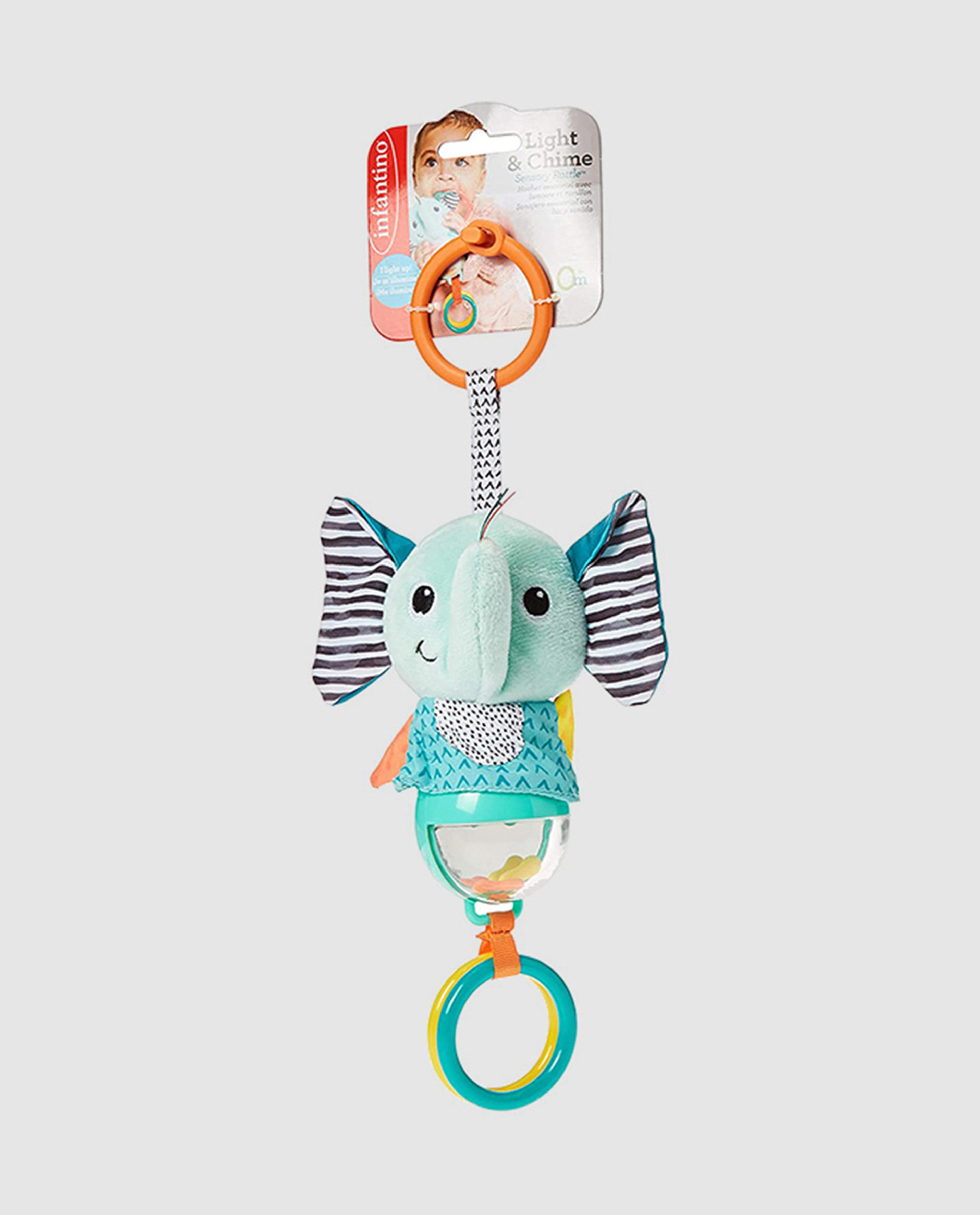 216318 Infantino Light & Chime Sensory Rattle Elephant
