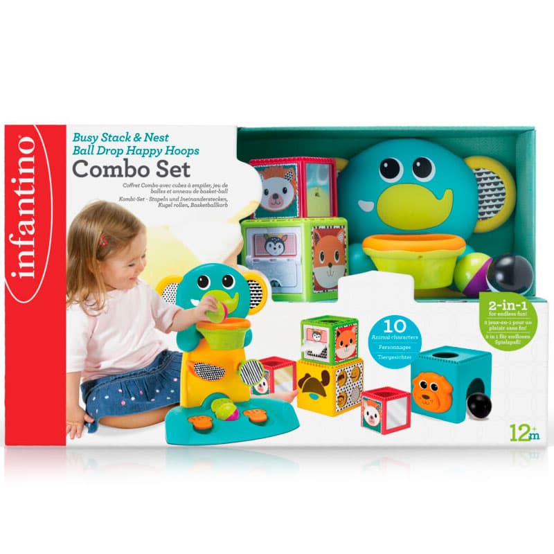 004000 Combo Set: Busy Stack & Nest Ball Drop+Happy Hoops