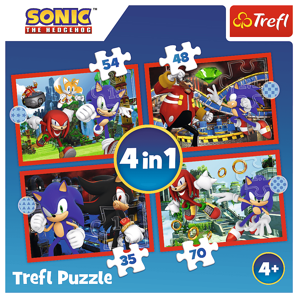 34625 Puzzles - "4in1" - The adventures of Sonic / SEGA Sonic The Hedgehog