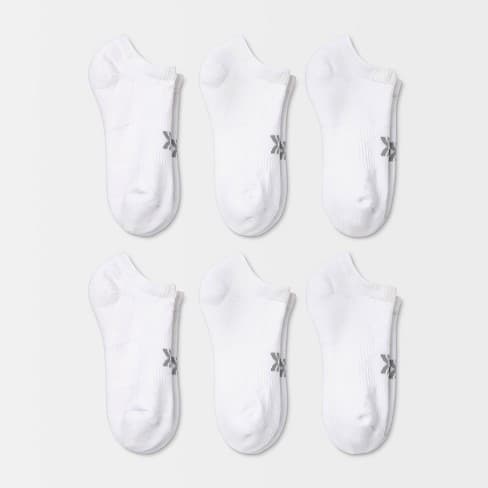 2R157010 FA24 TB 6pk No Show Sock all white 6pk no show 2T4T