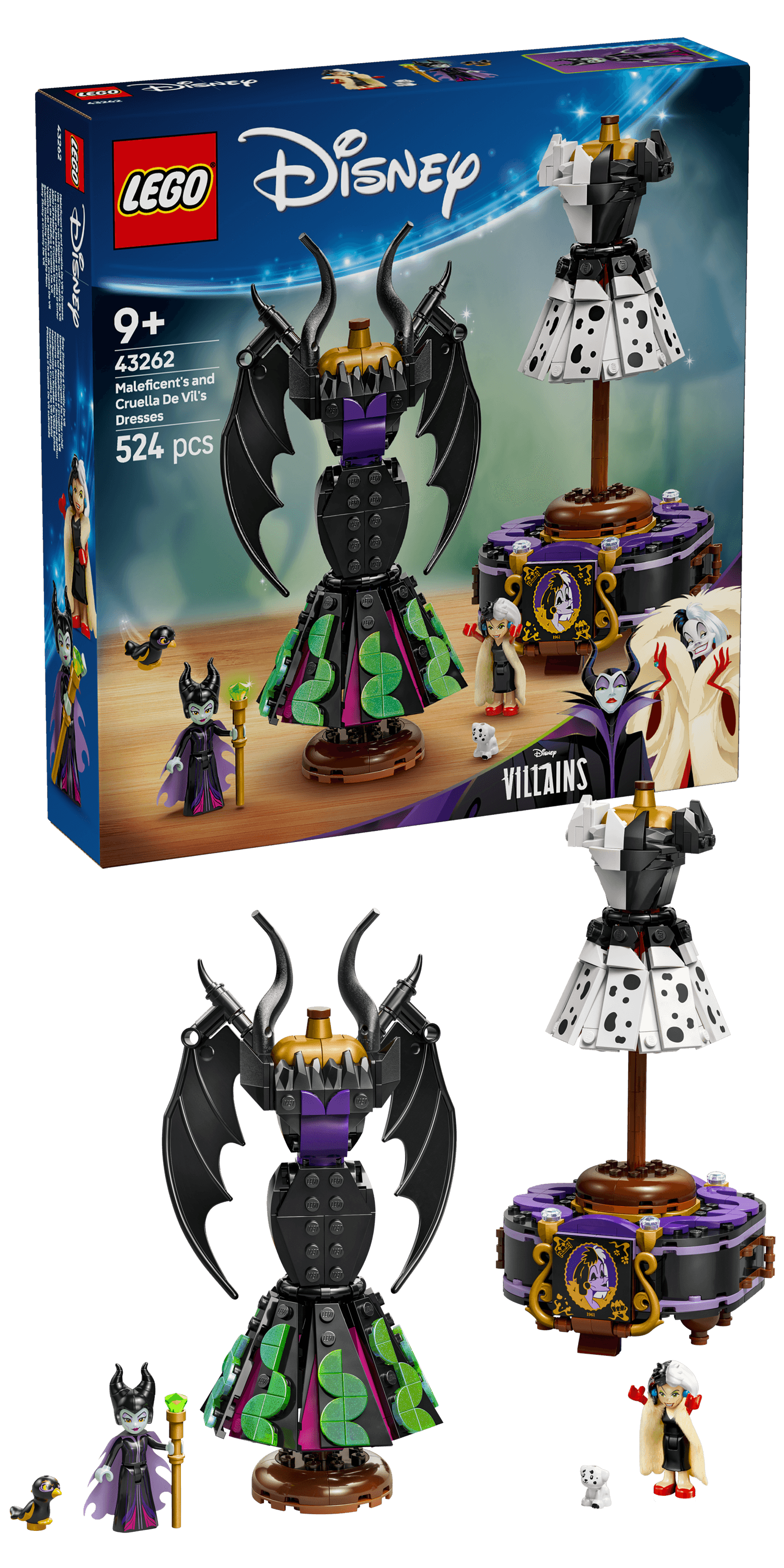 43262 Maleficent's and Cruella De Vil's Dresses