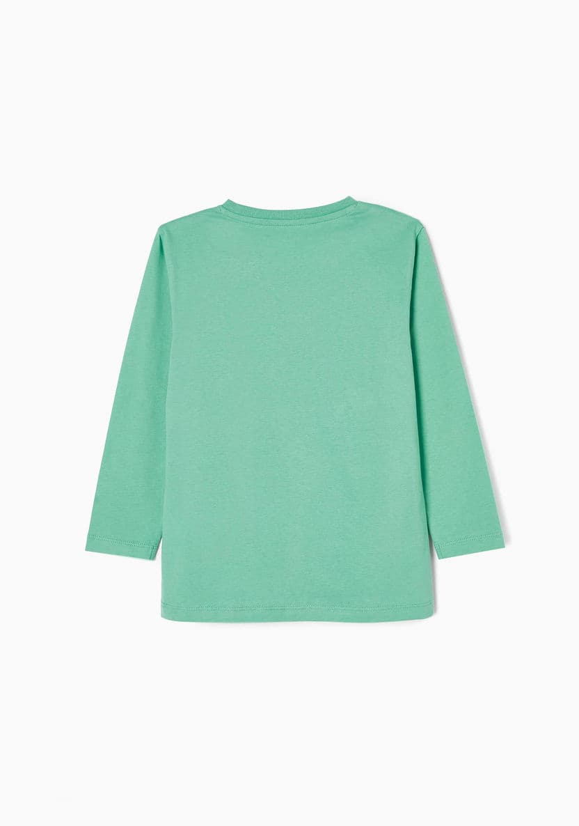 31070503026028 - SS SHIRT AOP COTTON, LIGHT GREEN, 7/8