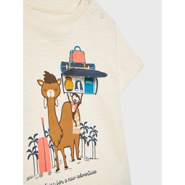 31070762021031 - SS SHIRT AOP, LIGHT BEIGE, 8/9