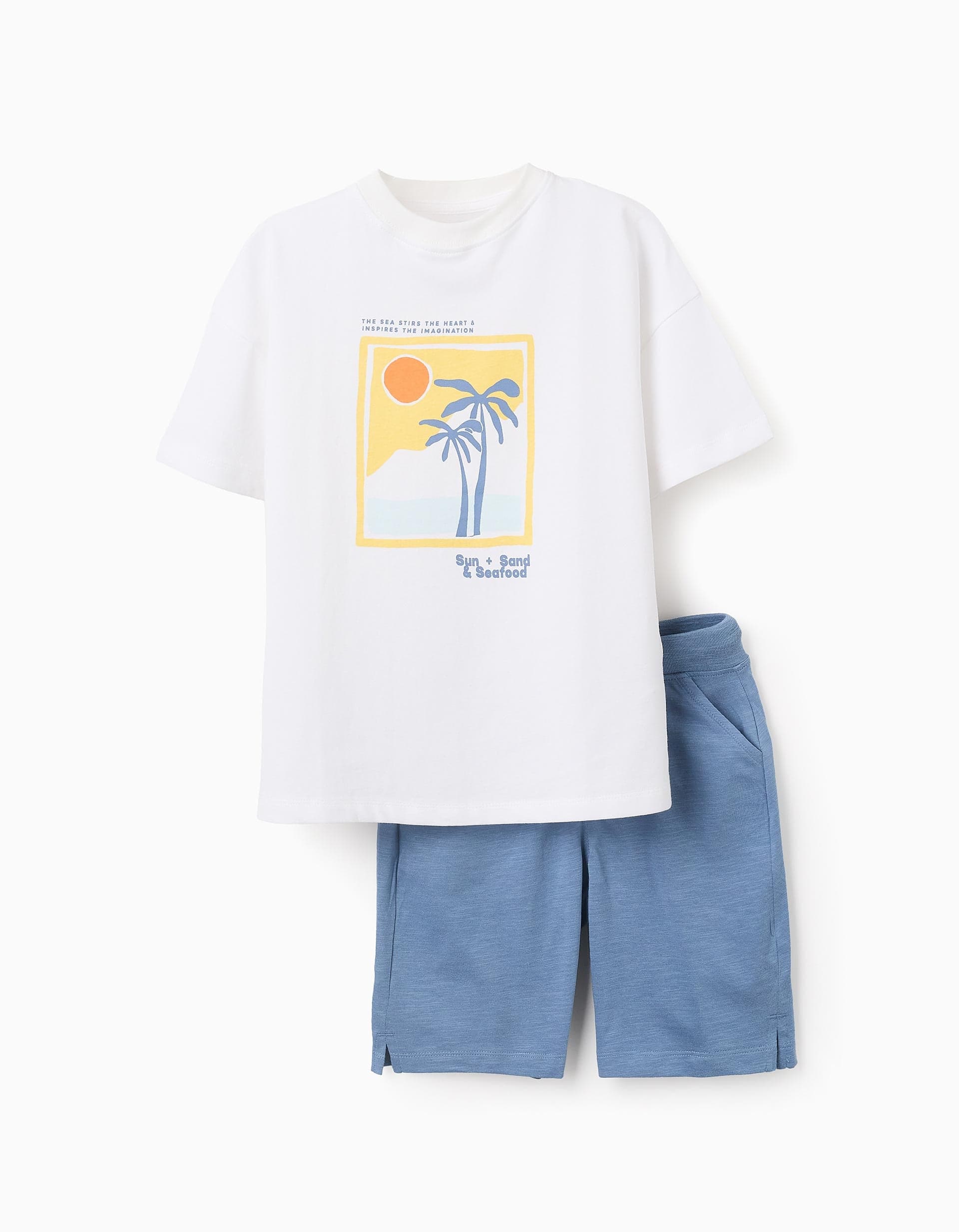 31071108041023 - SET SS TSHIRT SHORTS, WHITE, 5/6