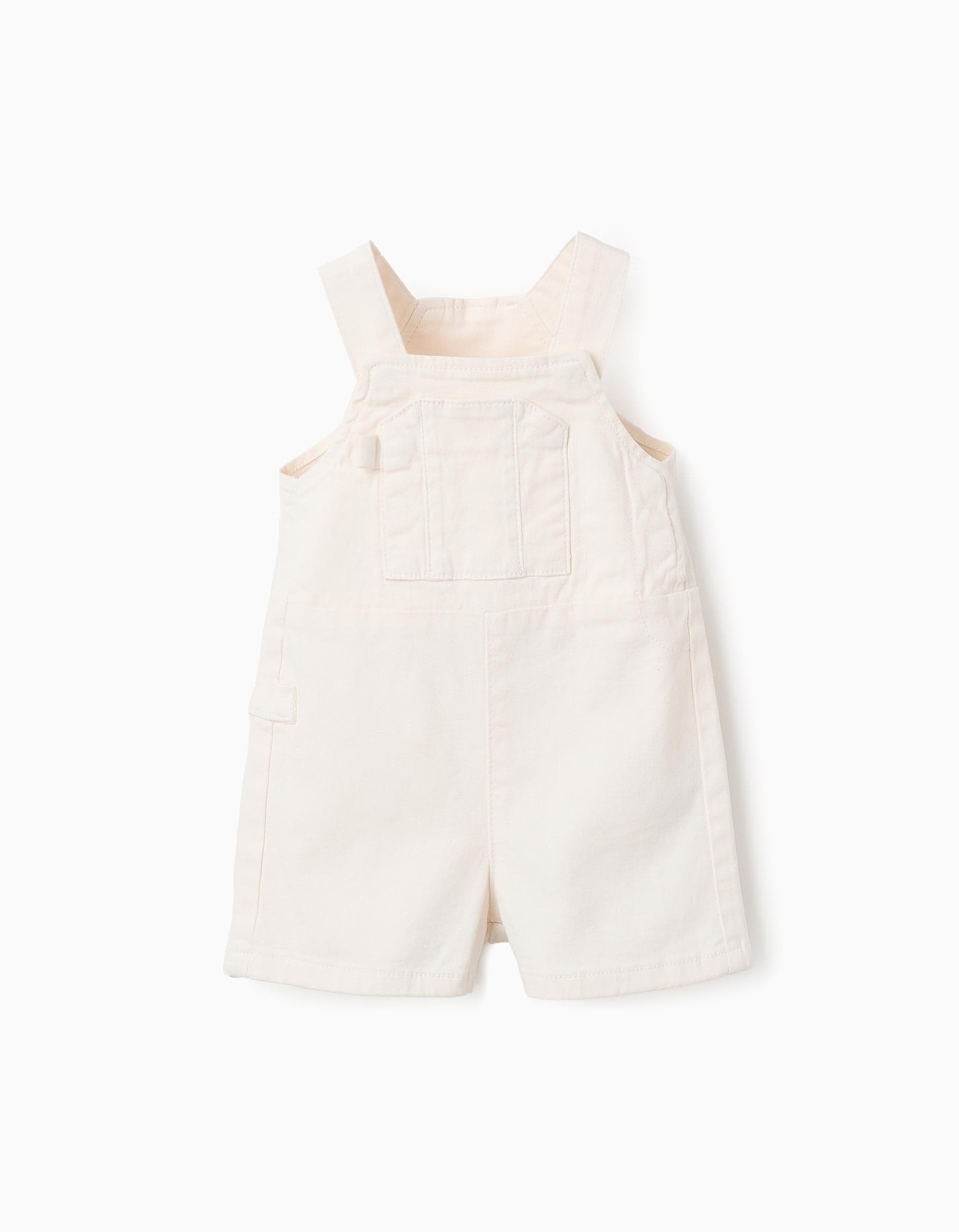 31071646041011 - SS OVERALL TWILL, WHITE, 18/24M