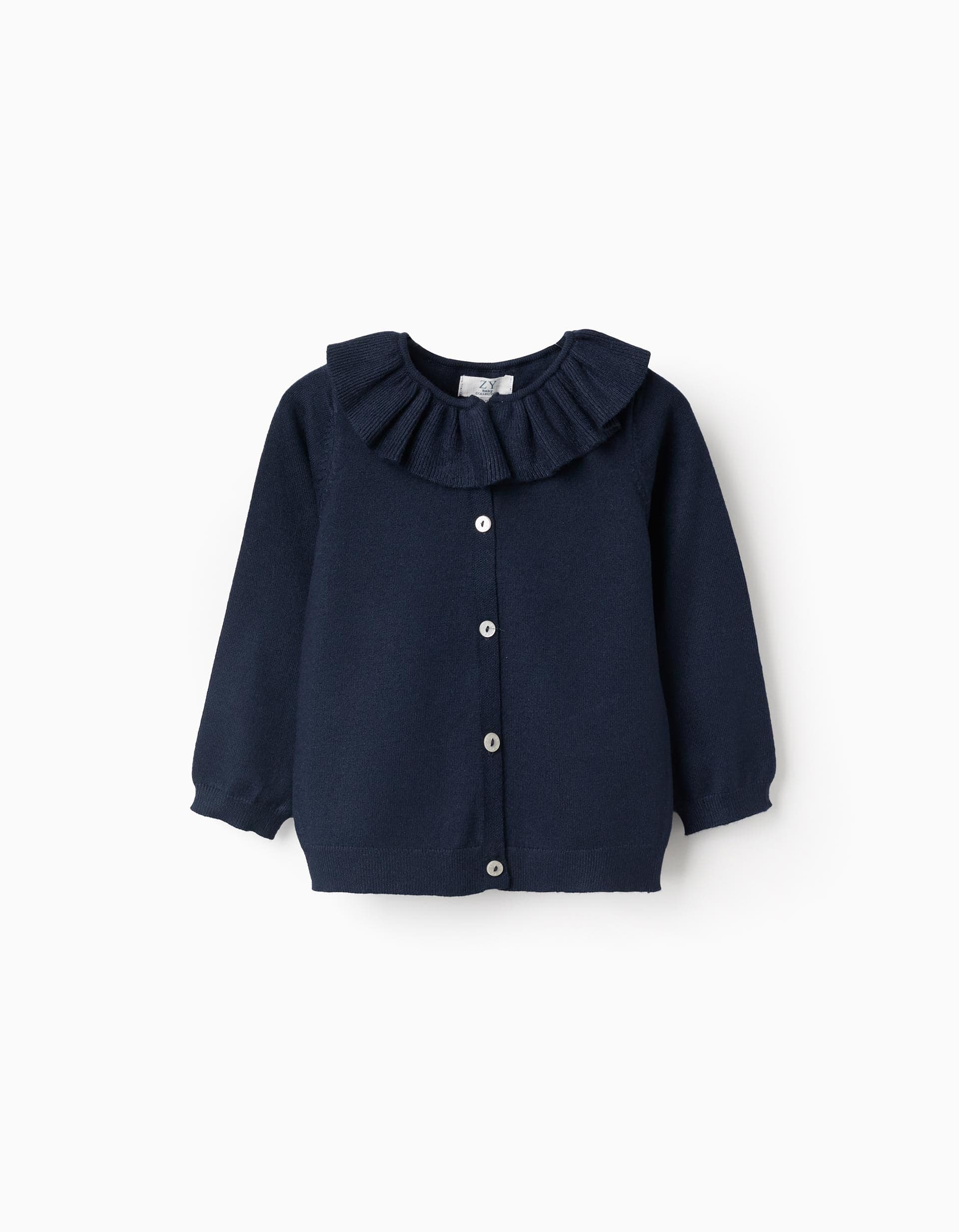 31074033006006 - CARDIGAN JERSEY KNIT, DARK BLUE, 6/9M
