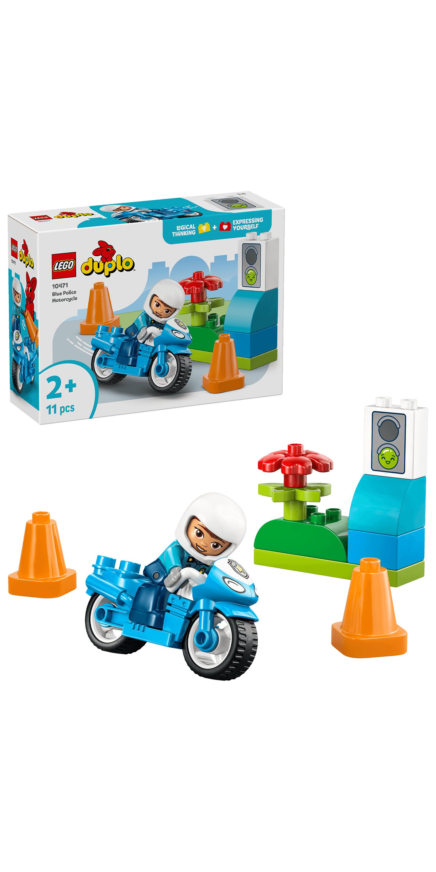 10471 Blue Police Motorcycle