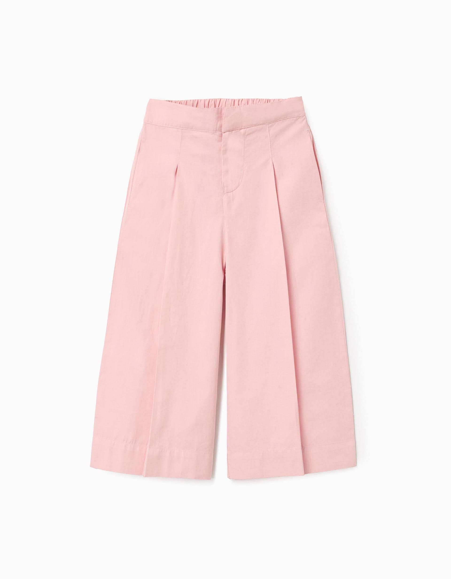 31079824030008 - PANTS POPLIN WIDE, LIGHT PINK, 9/12M