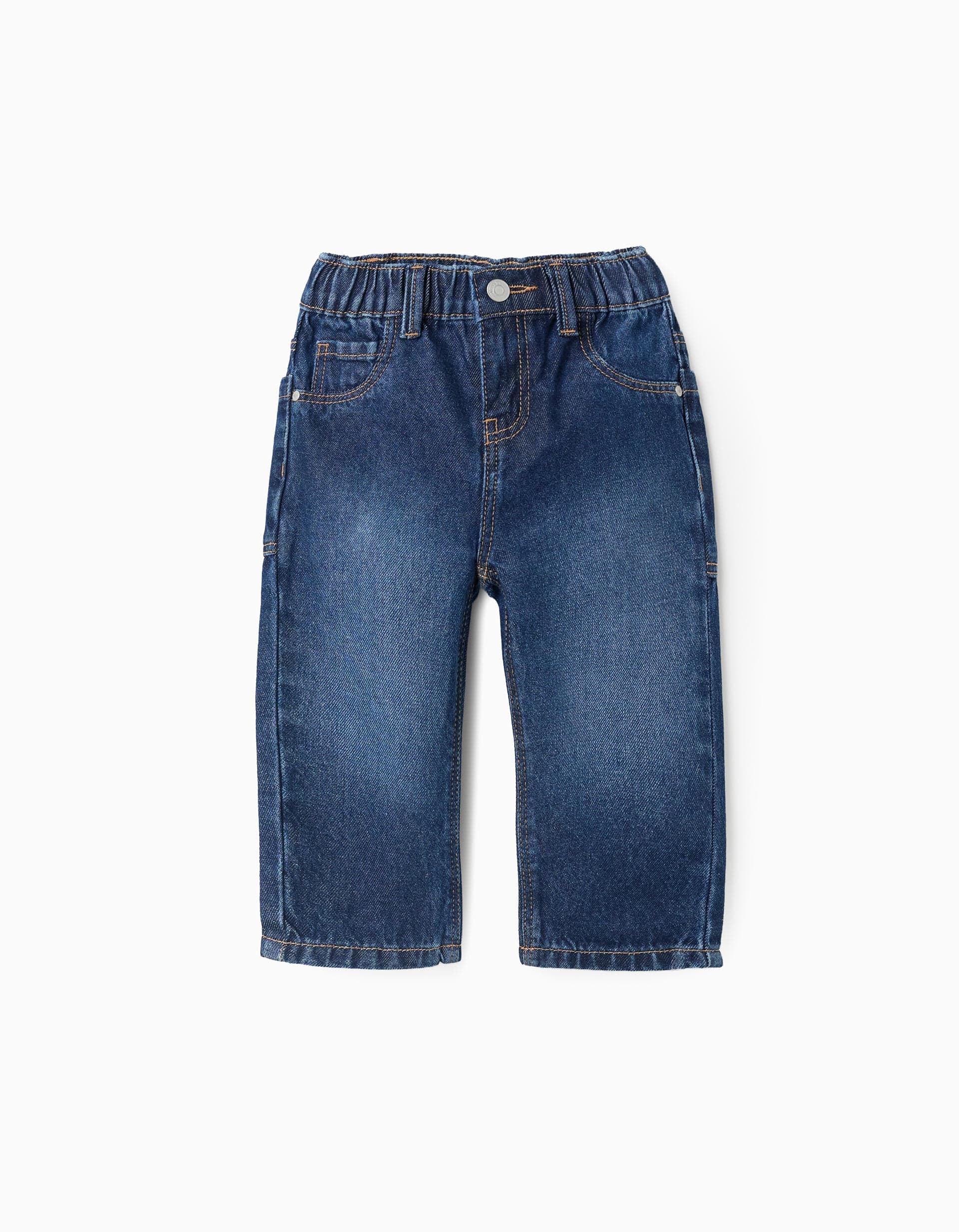 31077160681008 - PANTS DENIM, DARK BLUE DENIM, 9/12M