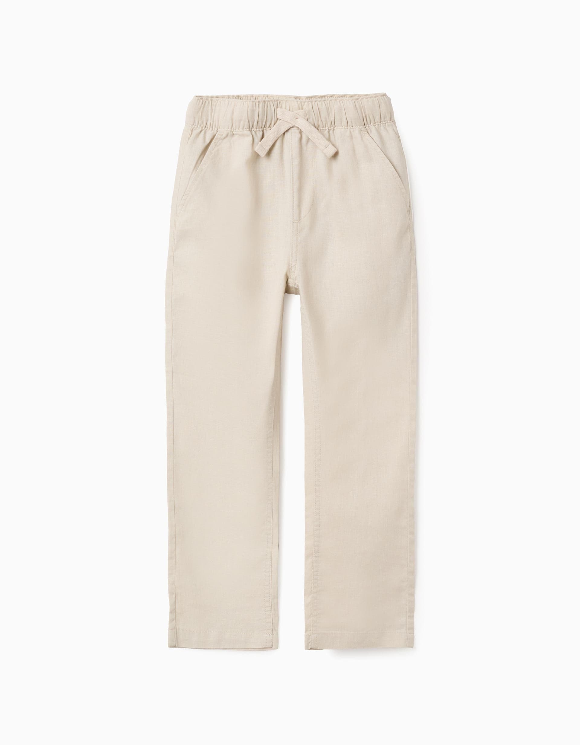 31078371021031 - PANTS LINEN, LIGHT BEIGE, 8/9