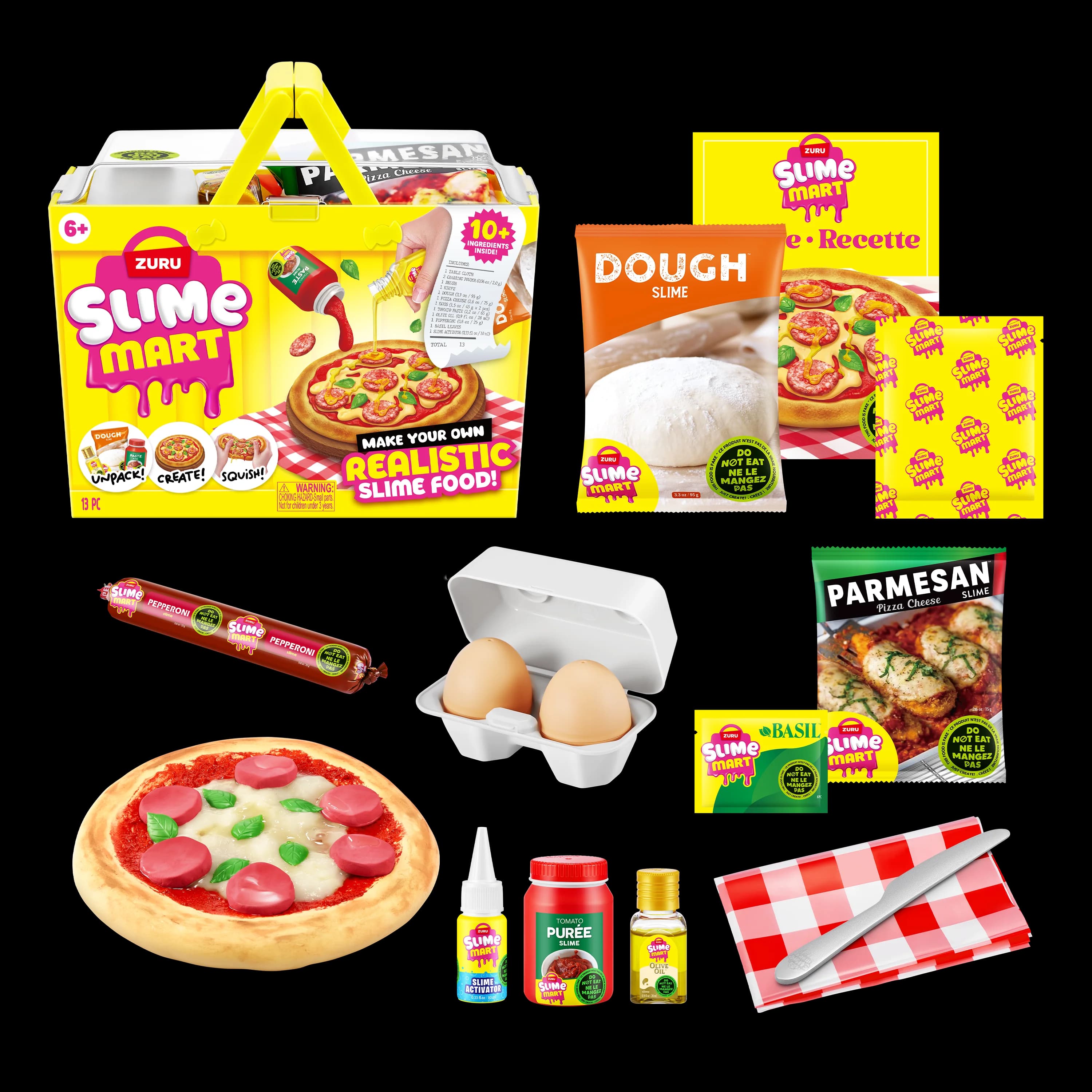 ZU15905B ZURU SLIME MART BASKET PIZZA SET