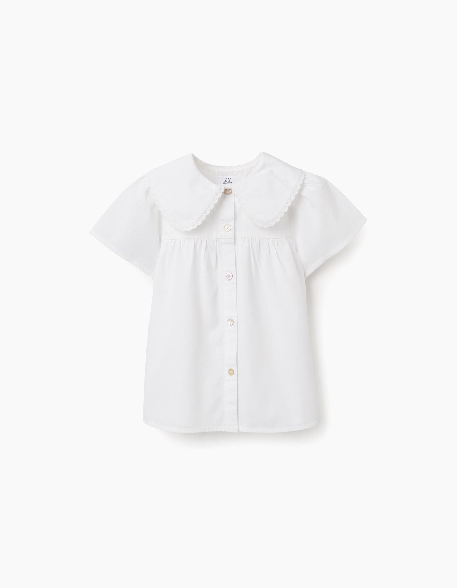 31079830041031 - SS SHIRT POPLIN, WHITE, 8/9