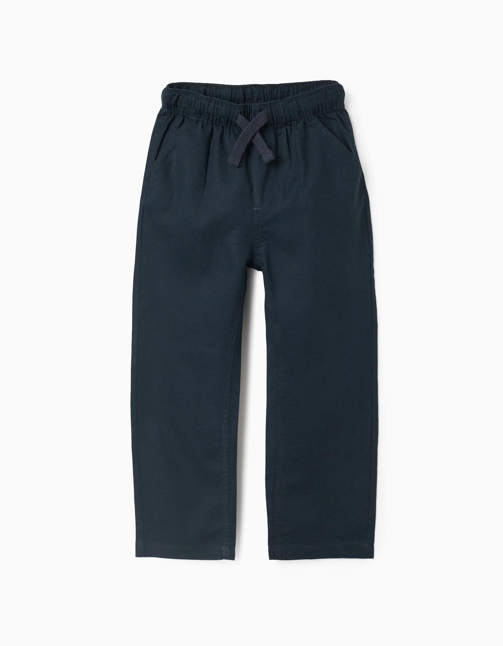 31078371712028 - PANTS LINEN, NIGHT BLUE, 7/8