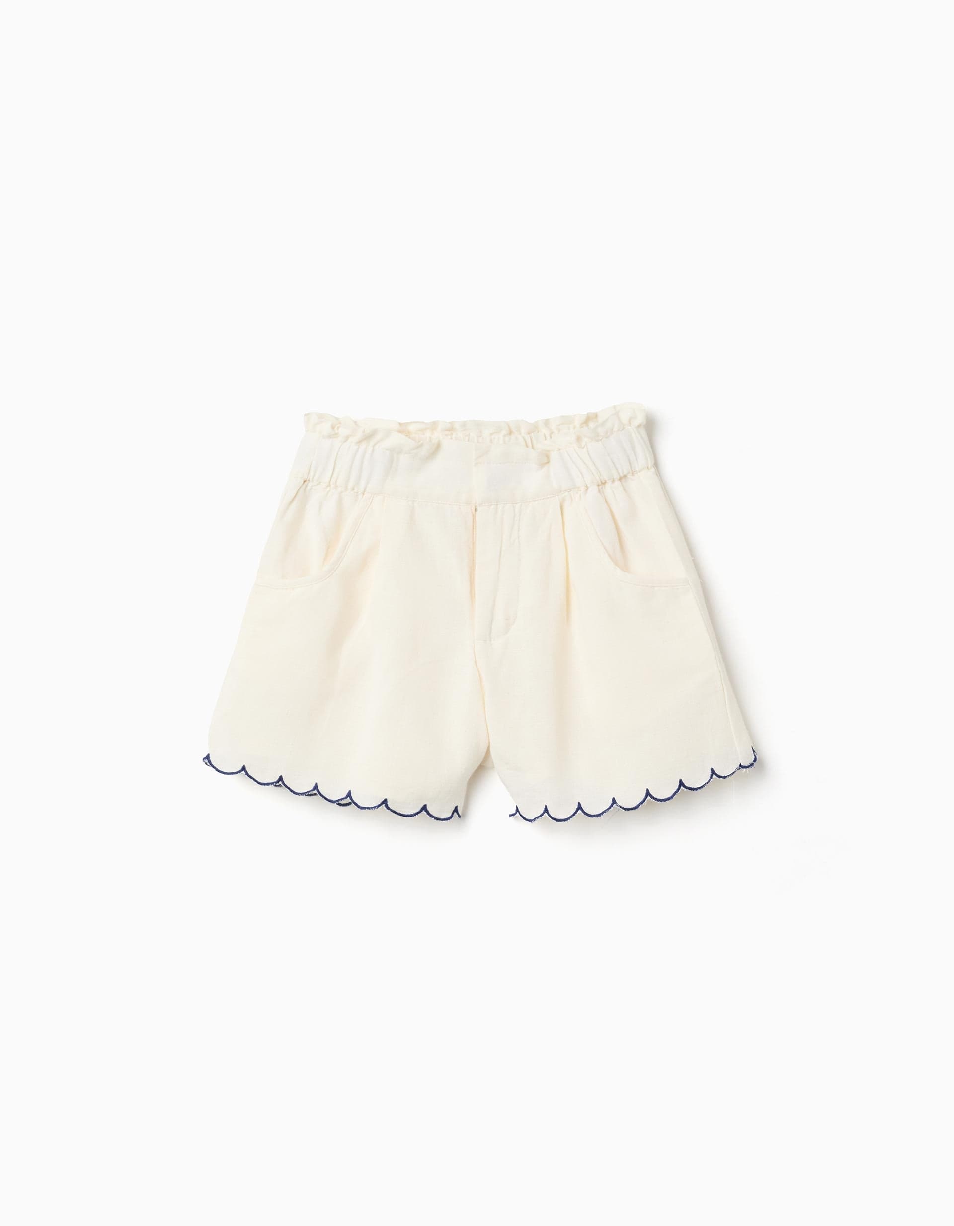31078810021031 - SHORTS EMBROIDERY, LIGHT BEIGE, 8/9