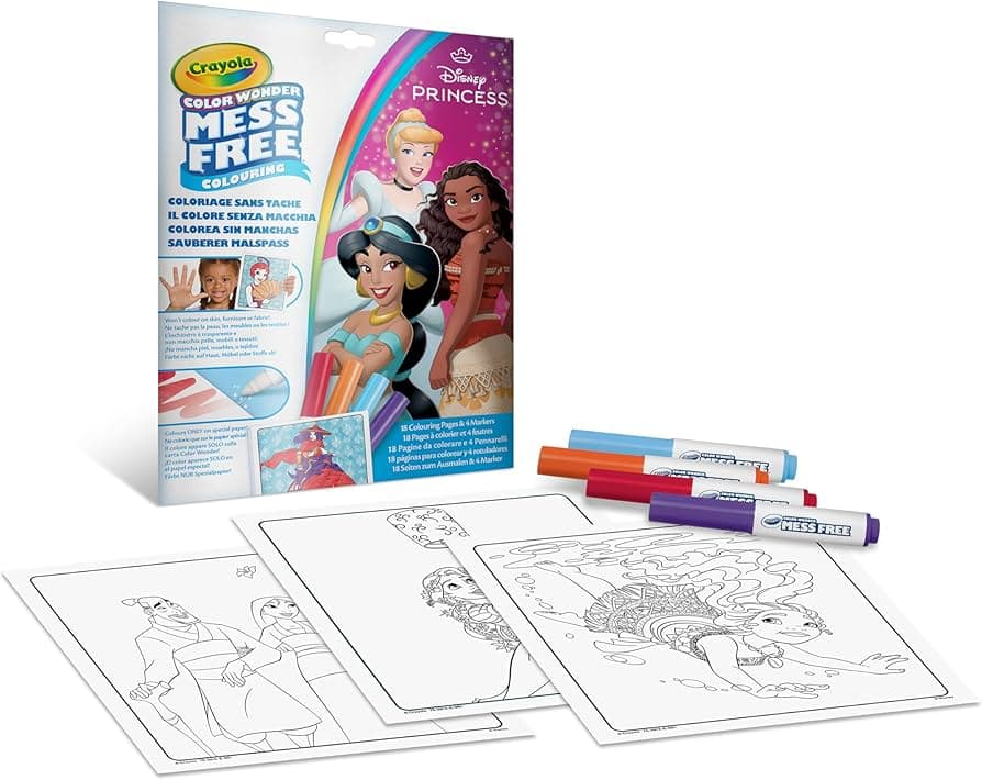 75-2813 COLOR WONDER SET DISNEY PRINCESS, 4 MARKERS