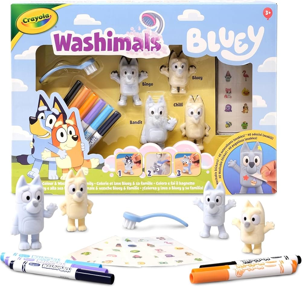 74-0253 WASHIMALS PETS - BLUEY SET WITH DECALS
