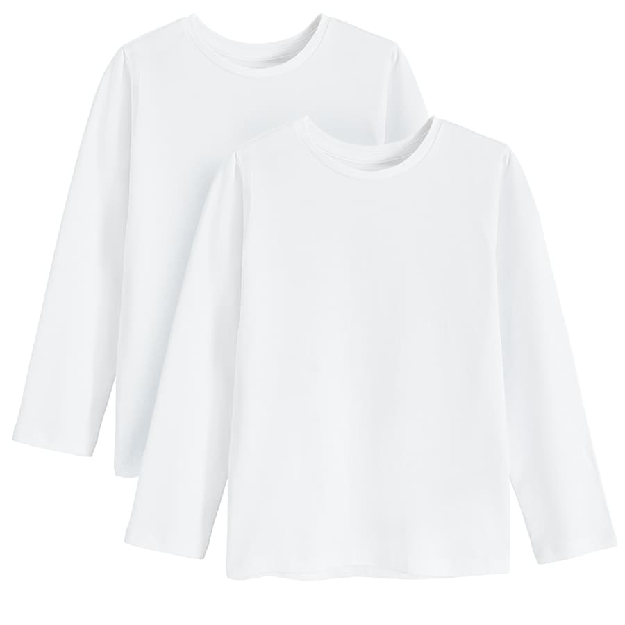 6863675 CCG2110618-00-P T-SHIRT L/S 2-PACK WHITE 98CM GIRL