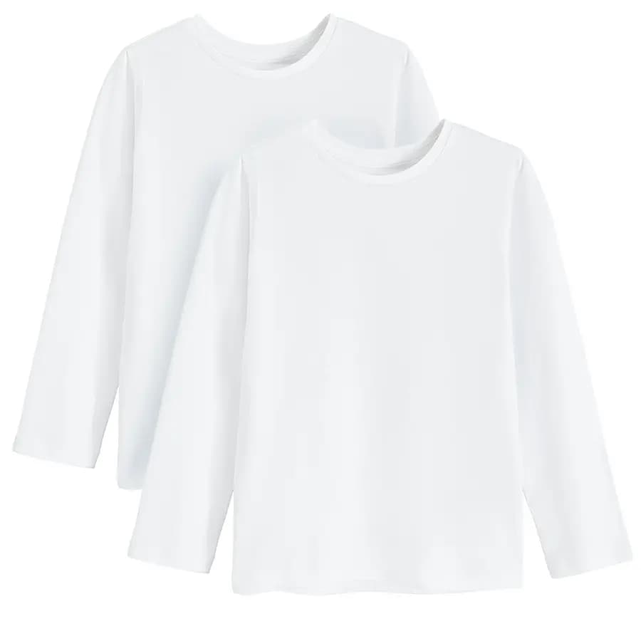 6863719 CCG2120620-00-P T-SHIRT L/S 2-PACK WHITE 152CM