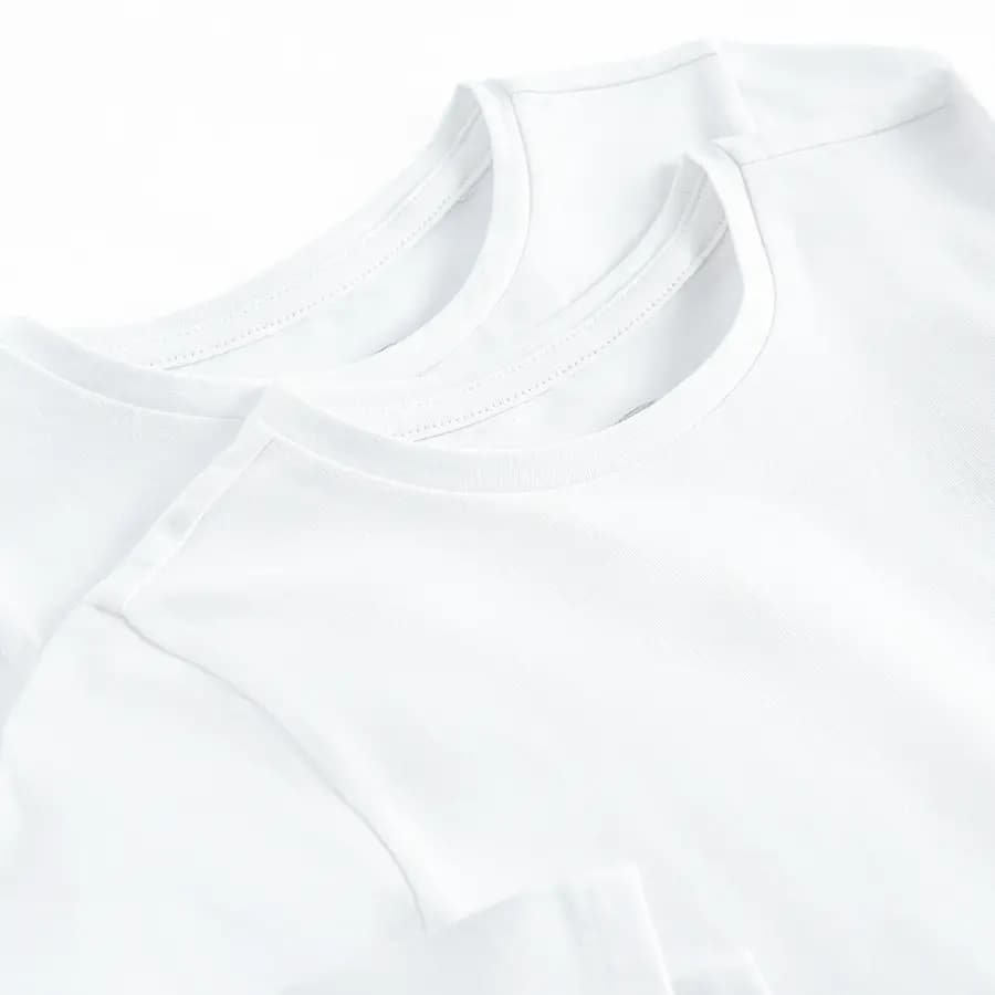 6863721 CCG2120620-00-P T-SHIRT L/S 2-PACK WHITE 164CM