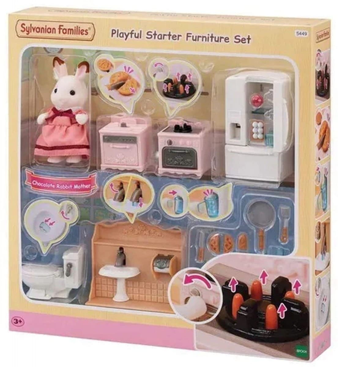 EC5449 SYLVANIAN PLAYFUL STARTER FURNITURE SET D4