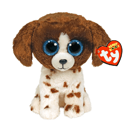 TY 36487 BOOS MUDDLES, 24 cm - brown/white dog (1)
