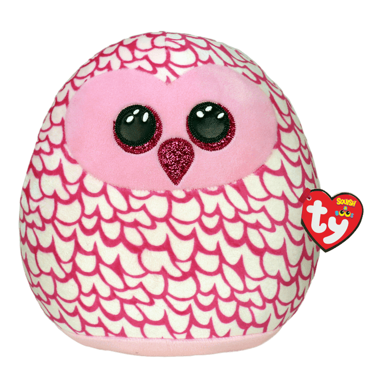 TY 39300 Squish-a-Boos PINKY, 22 cm - pink owl (1)