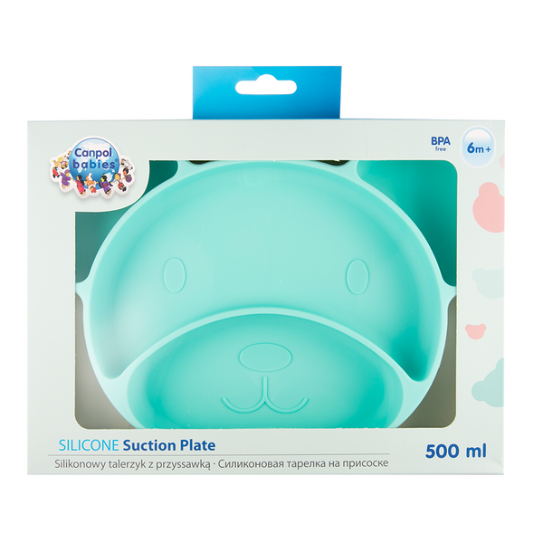 51/401_tur Canpol babies Silicone Suction Trigeminal Plate BEAR 1