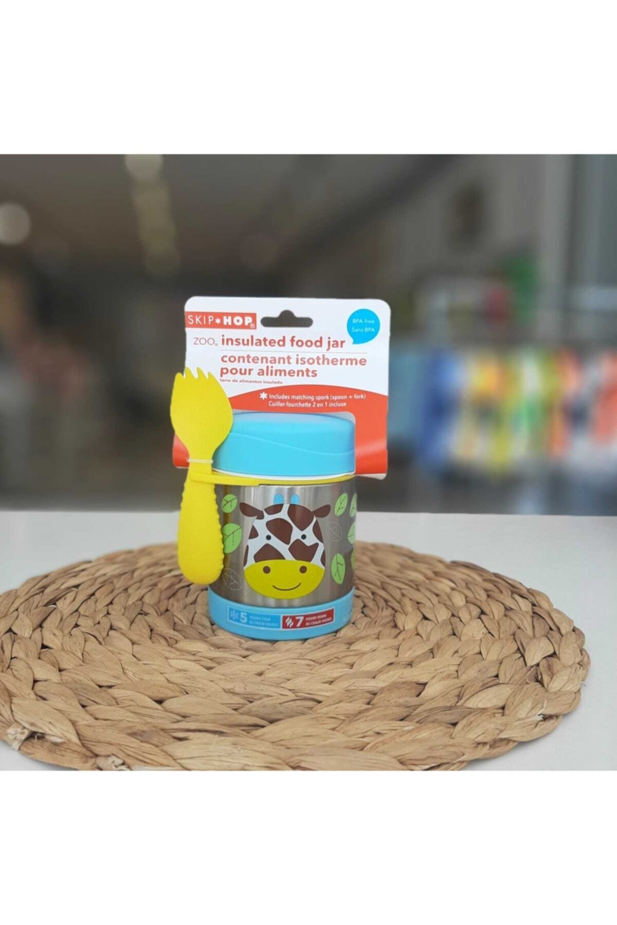 9N568210 Skip Hop Zoo Straw Bottle Giraffe 3
