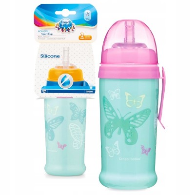 56/515_tur Non-spill sport cup - Butterfly - turquoise 3