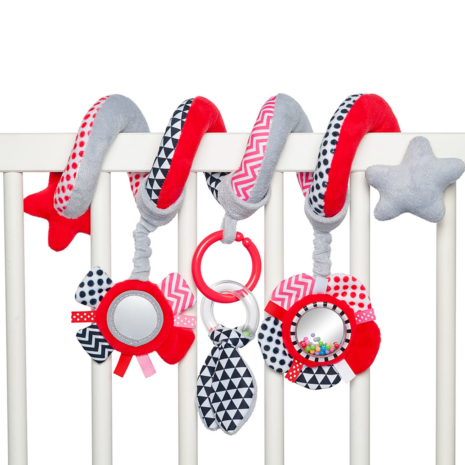 68/063_red Canpol babies Interactive Crib/Pram Toy ZigZag 3