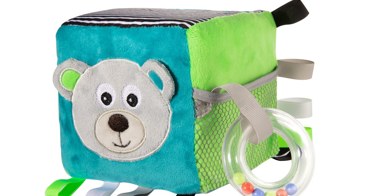 68/073_grey Canpol babies Plush Sensory Cube 12x12x12 BEARS 1