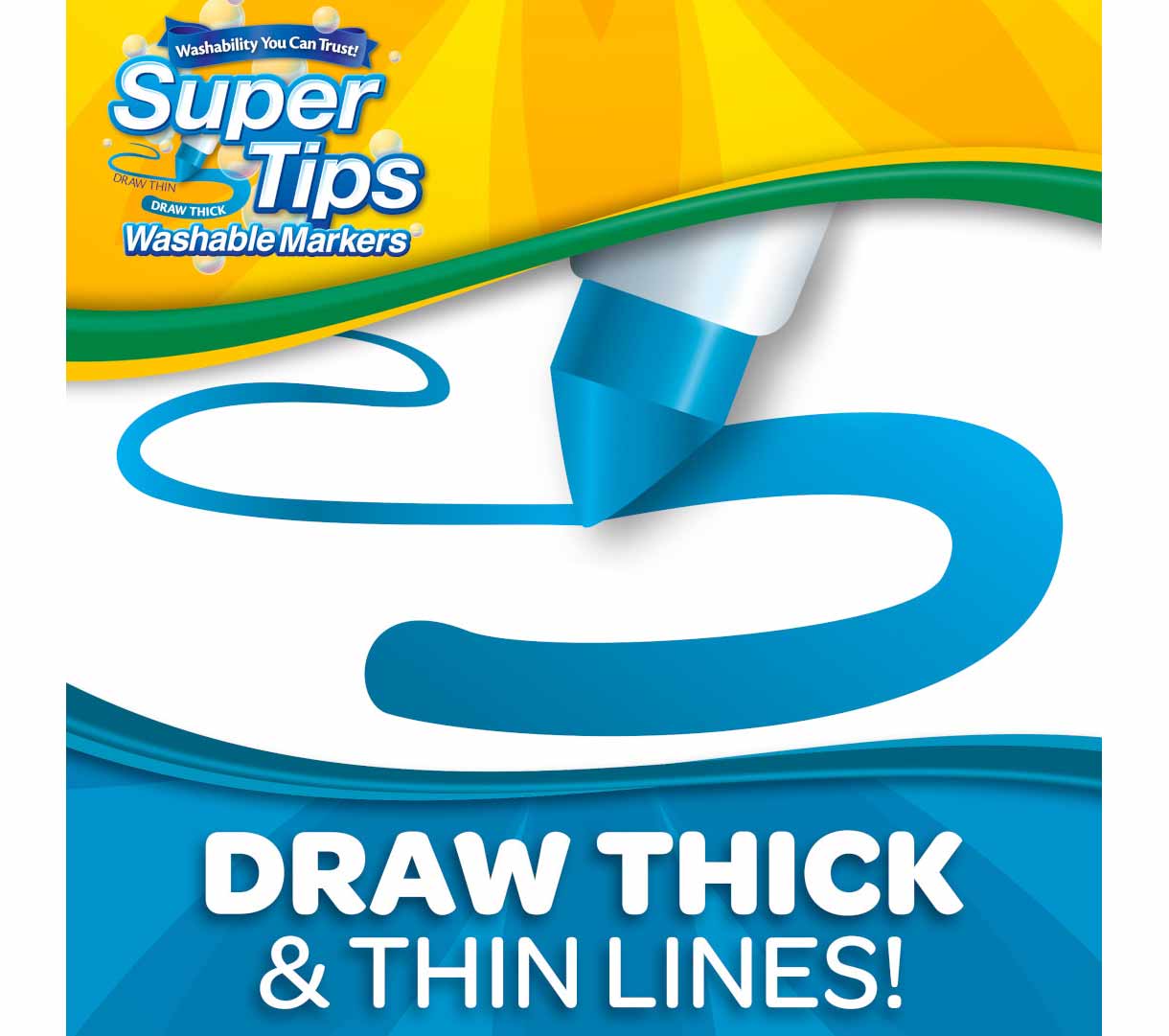 7555 50 SUPERTIPS WASHABLE MARKERS (50 DIFFERENT COLOURS!) 3