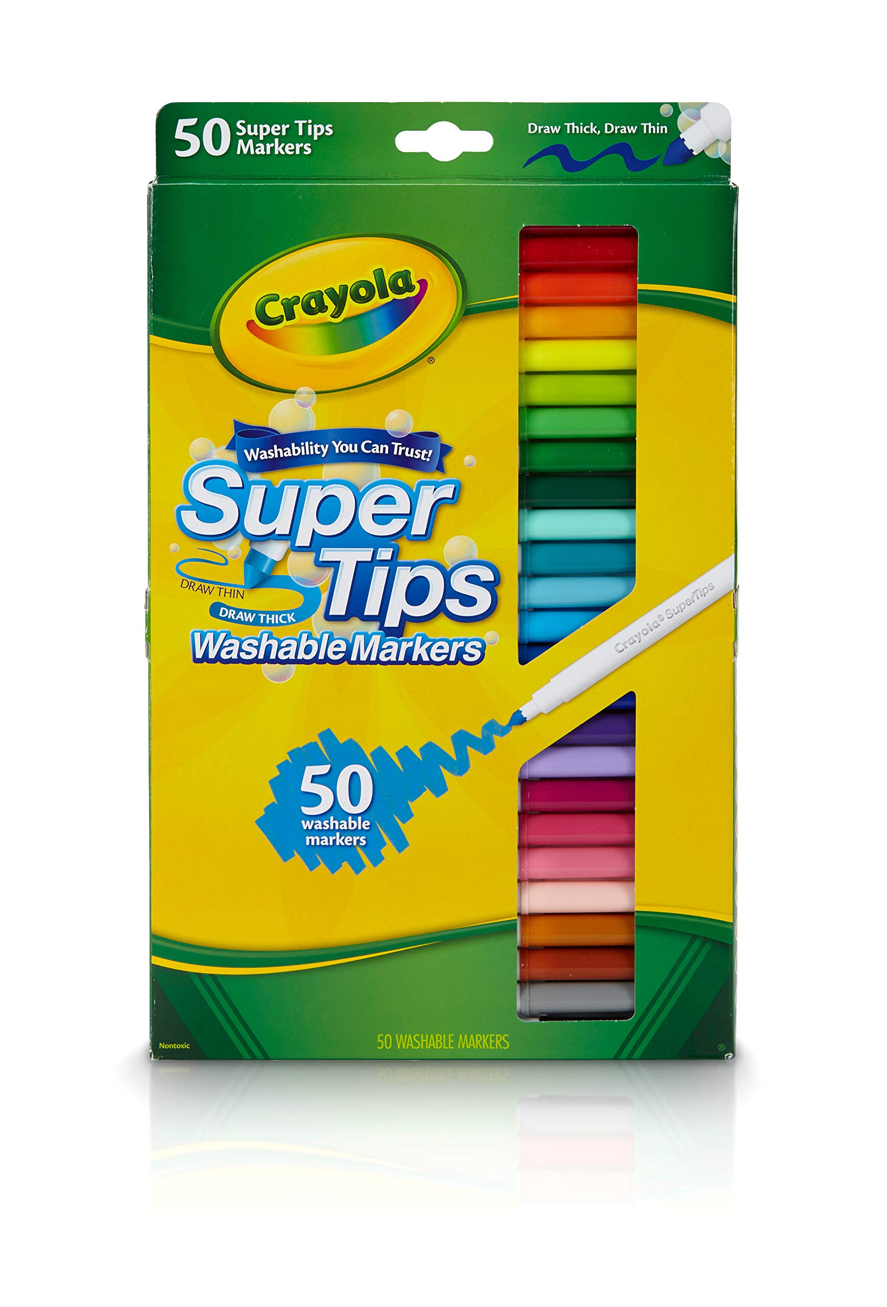 7555 50 SUPERTIPS WASHABLE MARKERS (50 DIFFERENT COLOURS!) 1